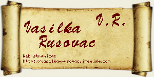 Vasilka Rusovac vizit kartica